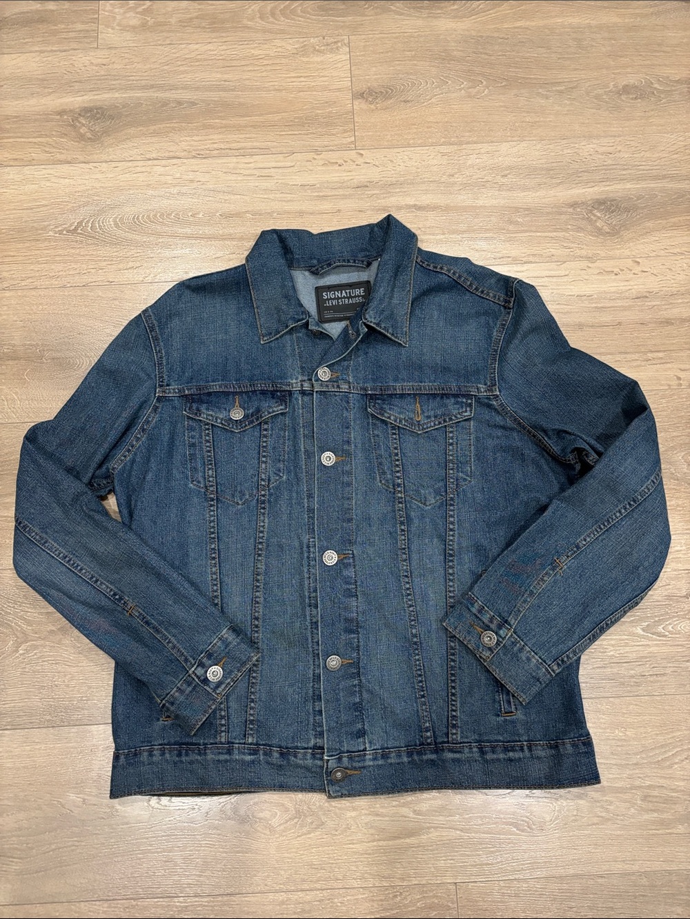 Signature Dark Blue Denim Jacket for Men